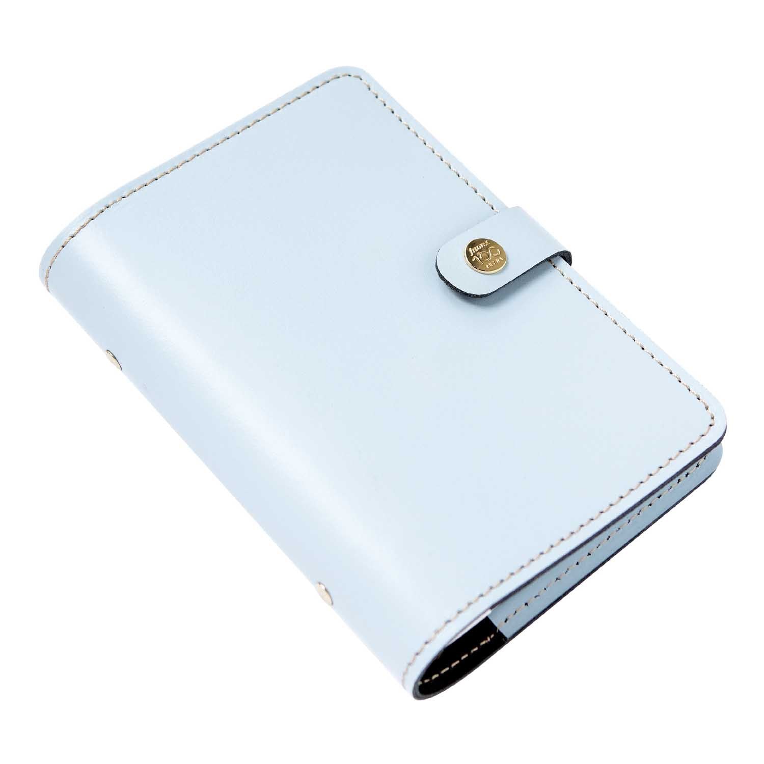 Filofax Limited Edition 2022 Centennial Personal Size Original Genuine Leather Organizer Sky Blue Front Side