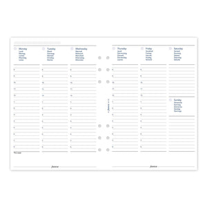 Filofax A5 The Original Stone Leather Organizer Planner Agenda - Calendar View
