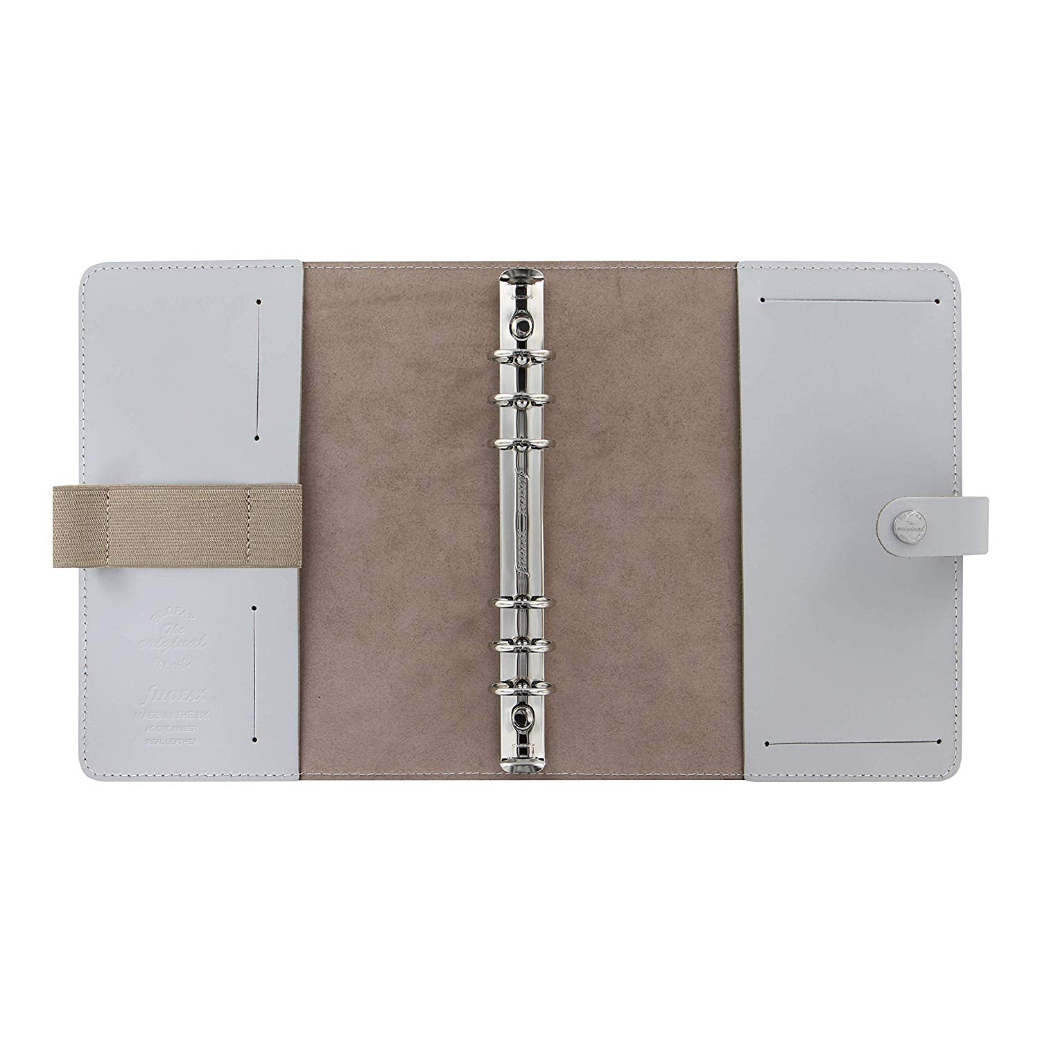 Filofax A5 The Original Stone Leather Organizer Planner Agenda - Open View Empty