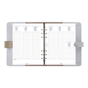 Filofax A5 The Original Stone Leather Organizer Planner Agenda - Open View