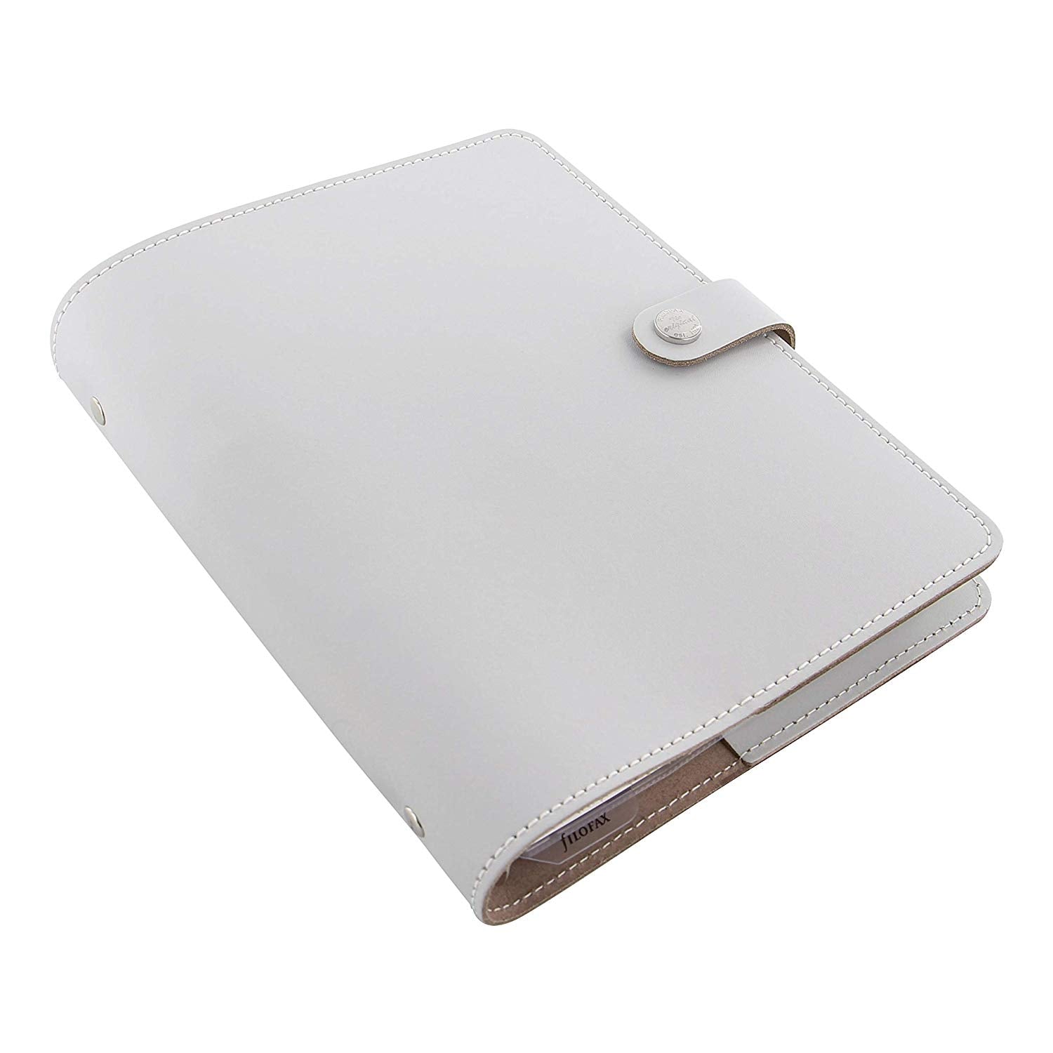 Filofax The Original A5 Size Stone Leather Organizer Planner Agenda - Side View