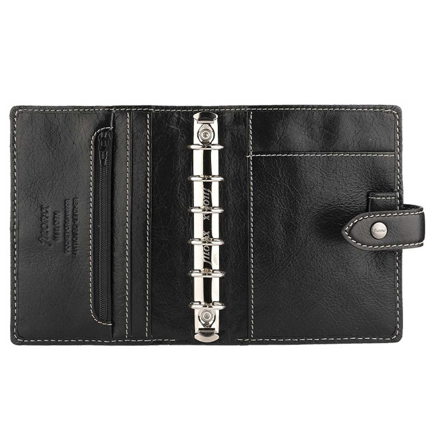 Filofax Malden Pocket Black Leather Organizer Agenda Calendar - Inside