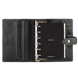 Filofax Malden Pocket Black Leather Organizer Agenda Calendar - Open