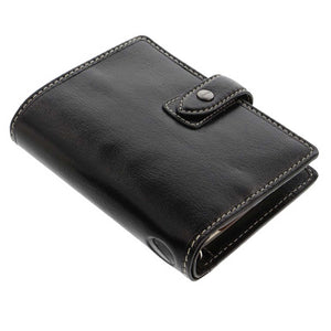 Filofax Malden Pocket Black Leather Organizer Agenda Calendar - Side