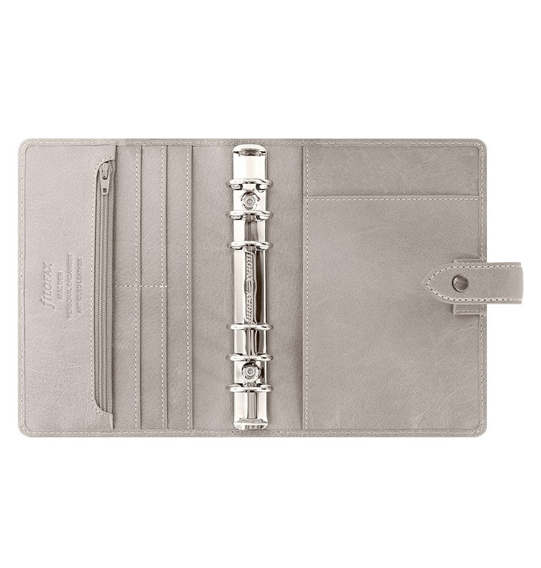 Filofax Malden Personal Stone Leather Organizer Agenda Calendars Inside View