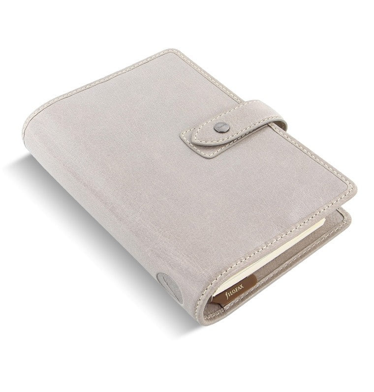 Filofax Malden Personal Stone Leather Organizer Agenda Calendars Side View
