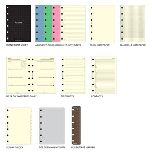 Filofax Classic Croc Print Pocket Ebony Leather Organizer Agenda 2021 Refills