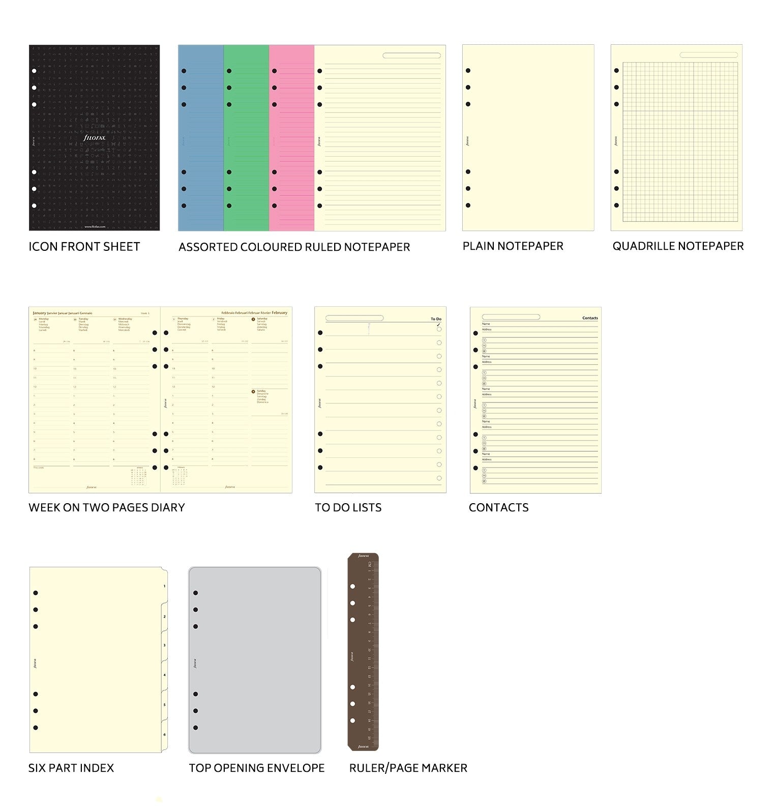 Buy HANDMADE Printed Contacts Planner Inserts Filofax Louis Online in India  